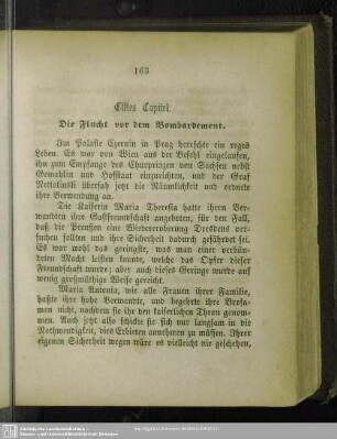 Elftes Capitel. Die Flucht vor den Bombardement