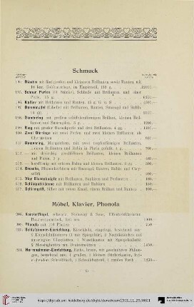 Möbel, Klavier, Phonola (Nr. 208-271)