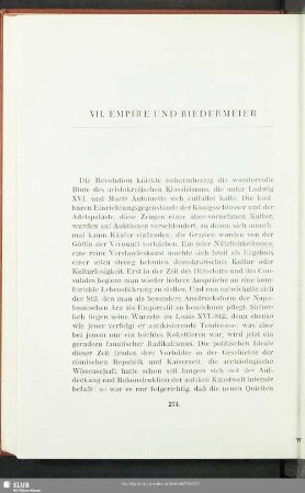 VII. Empire Und Biedermeier