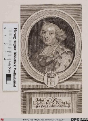 Bildnis Johann Hugo (Frhr. von Orsbeck), 1676-1711 Kurfürst u. Erzbischof von Trier