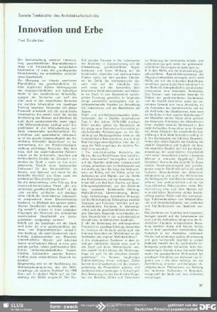 Innovation und Erbe : Innovation und Design