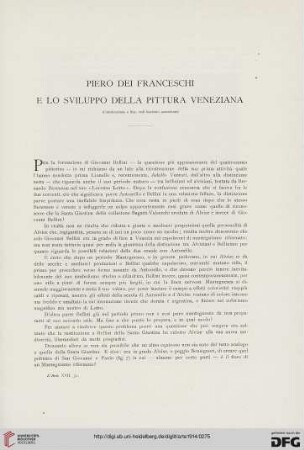 17: Piero dei Franceschi e lo sviluppo della pittura Veneziana, [2]