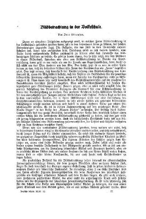 Bildbetrachtung in der Volksschule