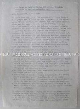 Offener Brief an die Christen zu den Kommunalwahlen in der DDR 1989