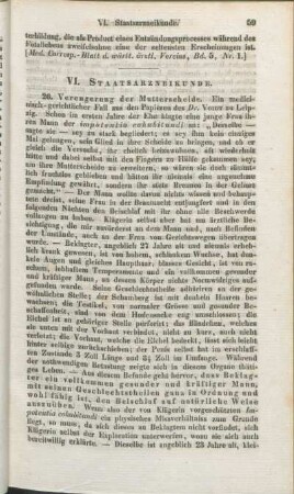 VI. Staatsarzneikunde.