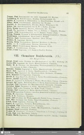 VIII. Chemnitzer Bezirksverein.