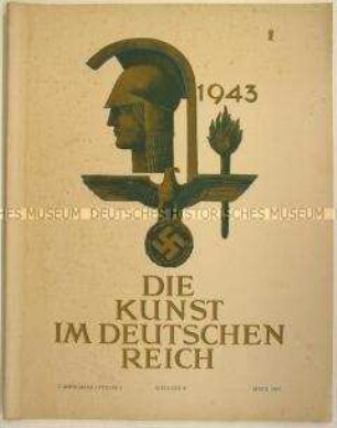 Illustrierte Fachzeitschrift "Die Kunst im Dritten Reich" u.a. über Selbstbildnisse deutscher Bildhauer und zum 200. Jahrestag der Wiener Akademie