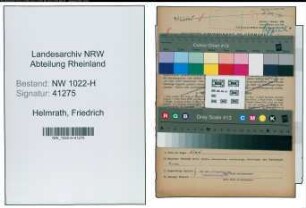 Entnazifizierung Friedrich Helmrath , geb. 17.05.1907 (Vertreter)