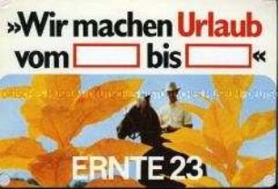 Werbeschild für "Ernte 23"-Zigaretten