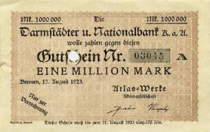 Gutschein - 1 Million Mark