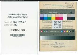 Entnazifizierung Franz Huenten, geb. 08.08.1901 (Stadtamtsleiter)