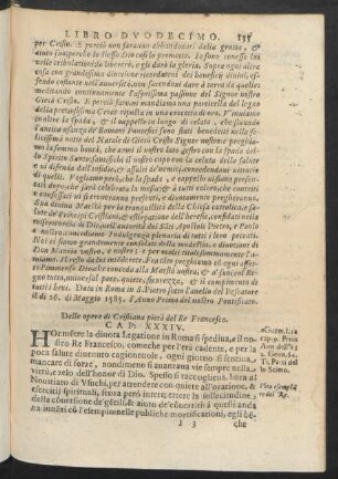Cap. XXXIV. [XXVIII.] Delle opere di Cristiana pietà del Re Francesco