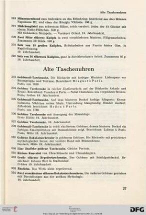Alte Taschenuhren (Nr. 323-338)