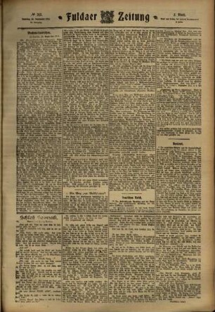 Zweite Ausgabe vom Samstag, den 16. September 1911.