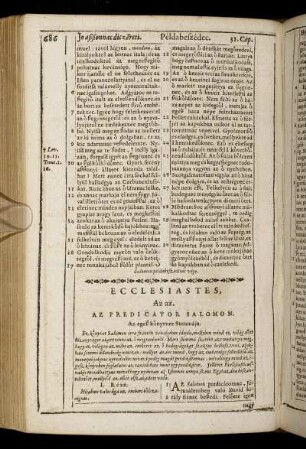 Ecclesiastes, Az. az. Az Predicator Salomon