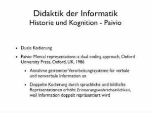 Didaktik der Informatik I - Kapitel 7