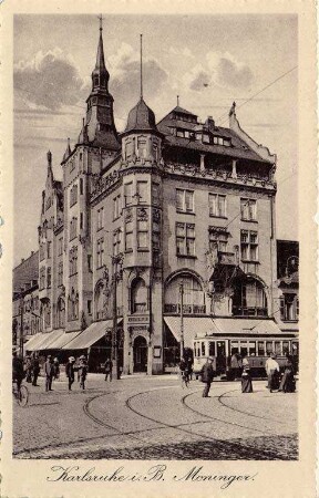 Postkartenalbum. "Karlsruhe i. B. Moninger". Gasthaus Zum Moninger
