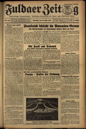 Ausgabe vom Dienstag, den 21. Juni 1938.