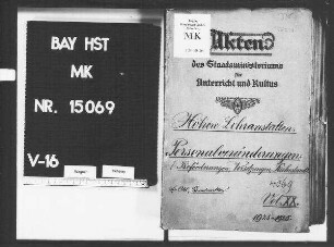 Lehrpersonal. Personalveränderungen (Ruhestand, Versetzung, Beförderung usw.)