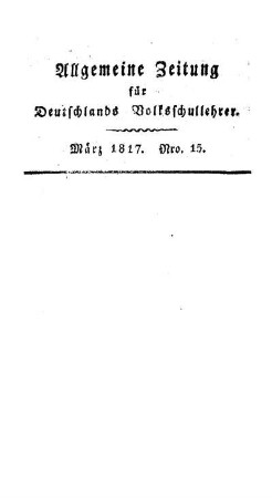 Schule : in welch einem und reinem Geiste muß gelehrt werden? ; (Fortsetzung)