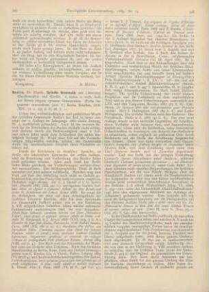 347-350 [Rezension] Nestle, Eberhard, Syrische Grammatik mit Litteratur, Chrestomathie und Glossar. 2., verm. u. verb. Aufl