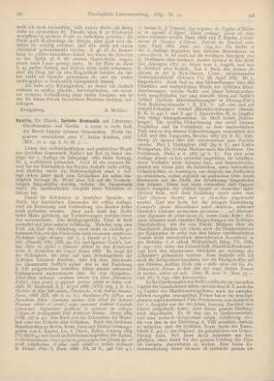 347-350 [Rezension] Nestle, Eberhard, Syrische Grammatik mit Litteratur, Chrestomathie und Glossar. 2., verm. u. verb. Aufl
