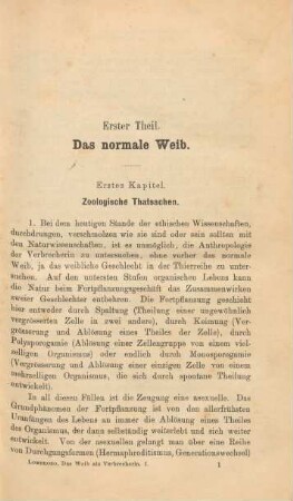 Erster Theil. - Das normale Weib