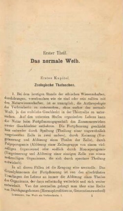 Erster Theil. - Das normale Weib
