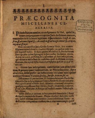 Ad tit. I. III. IV. V. et VI. lib. I. Pandectarum commentarii succincti