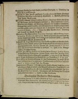 Theologische Bücher der Reformirten.