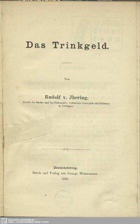 Das Trinkgeld