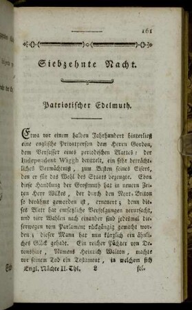 Siebzehnte Nacht.