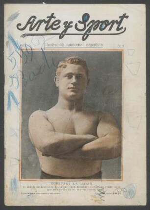[Fotografía de] Constant Le Marin : El simpático luchador belga que probablemente ganará el Campeonato que se realiza en el Teatro Casino.