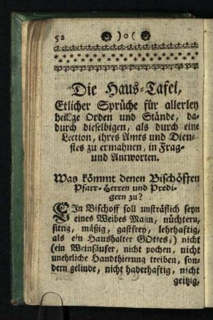Die Haustafel