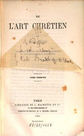De l'art chrétien, 1
