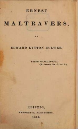 The complete works of E. L. Bulwer. 14, Ernest Maltravers