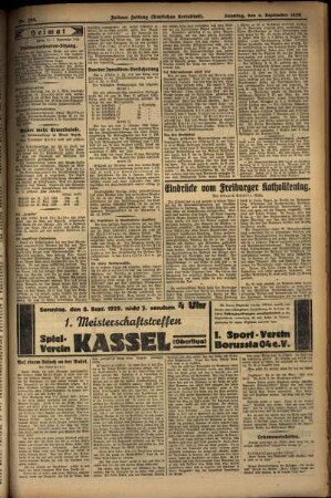Zweite Ausgabe vom Sonntag, den 08. September 1929.