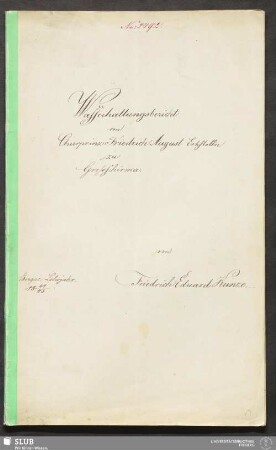 Wasserhaltungsbericht von Churprinz Friedrich August Erbstolln zu Großschirma - 18.7144 4.