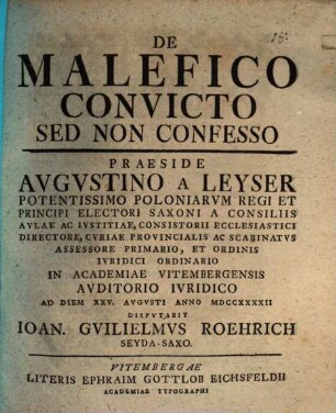 De malefico convicto, sed non confesso