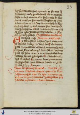 [23r - 47r] Orationes super evangelia dominicalia.