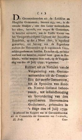 Stukken, betreffende de vergadering der gecommitteerden, uit de meeste Nederduitsche hervormde gemeenten : tot de sijnoden van Zuid- en Noordholland behoorende, tot instandhouding en bevordering van den openbaaren hervormden godsdienst, 2