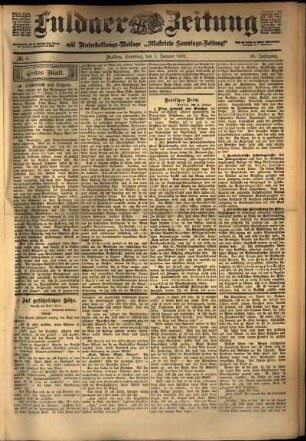 Erste Ausgabe vom Samstag, den 05. Januar 1901.