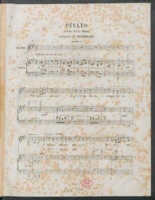 Otello : opéra ; canzone di Desdemona