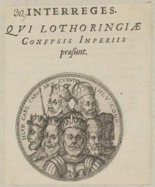 Bildnis mehrerer frühmittelalterlicher Herrscher von Lothringen