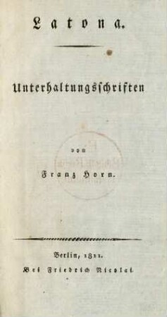 [Theil 1]: Latona