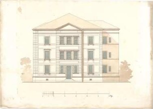 Stegmann, Carl von; Stegmann - Atelier - Hausentwurf (Aufriss)