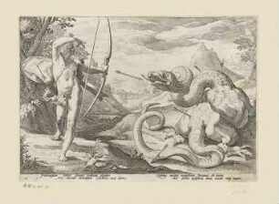 Apollo tötet Python, Blatt 13 der Folge "Ovids Metamorphosen Buch I"