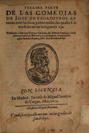 Comedias De Lope De Vega Carpio, 3