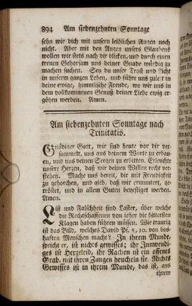 Am siebenzehnten Sonntage nach Trinitatis.