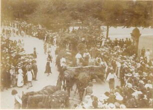 1900 Jahrfeier der Hermannsschlacht. Detmold. Paulinenstr. Papierabzug.